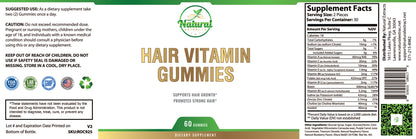 Natural Extract Natural Hair Vitamin Gimmies 60ct