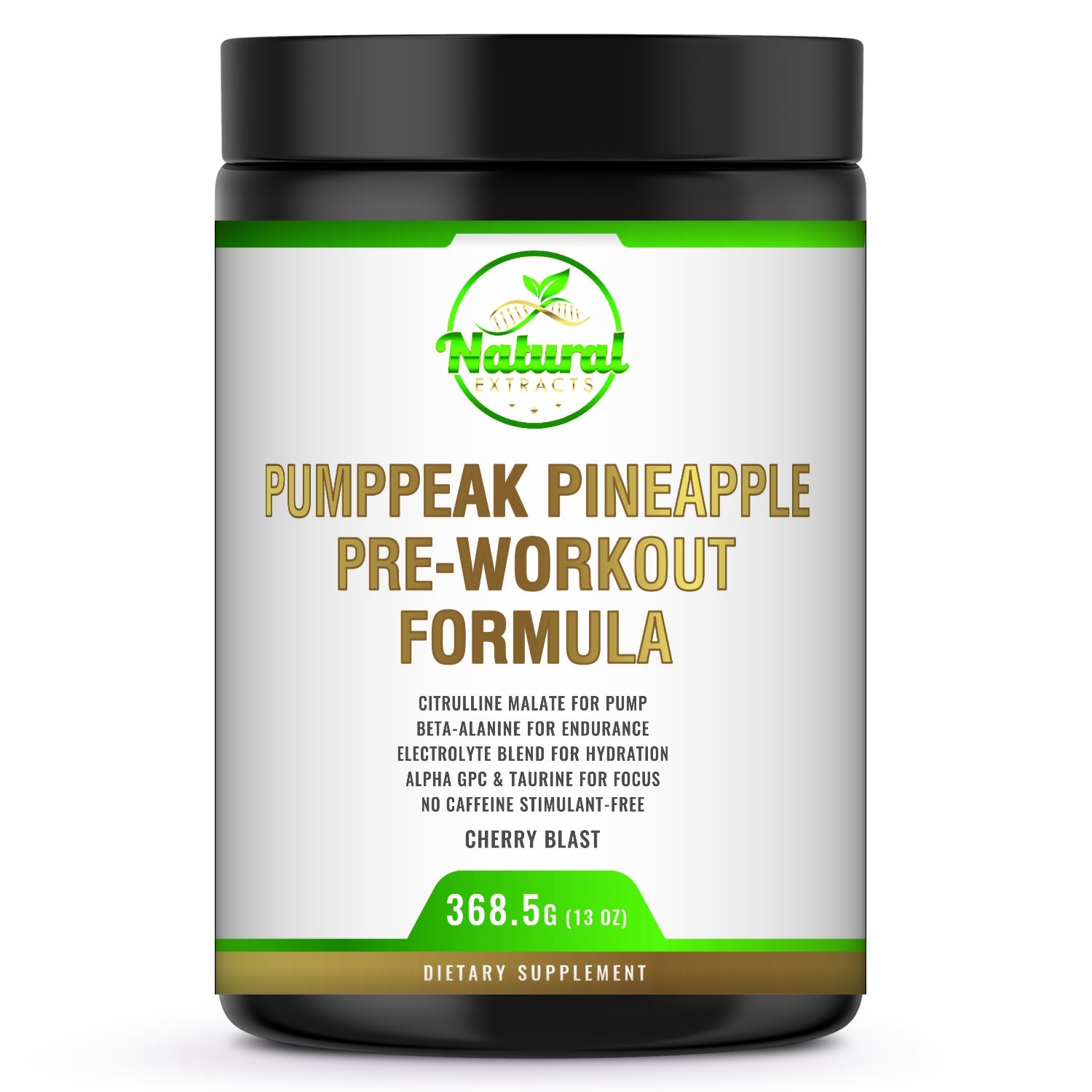 Natural Extract Pump Peak Pineapple Pre-Workout Formula