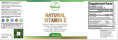 Natural Extract Natural Vitamin C 60ct plant sourced