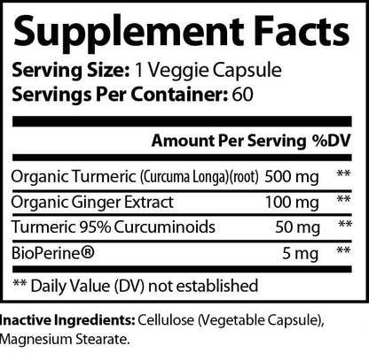 Natural Extract Turmeric with Ginger  60ct