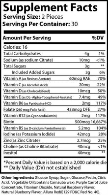 Natural Extract Natural Hair Vitamin Gimmies 60ct