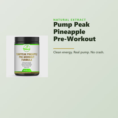 Natural Extract Pump Peak Pineapple Pre-Workout product video - clean energy and pump