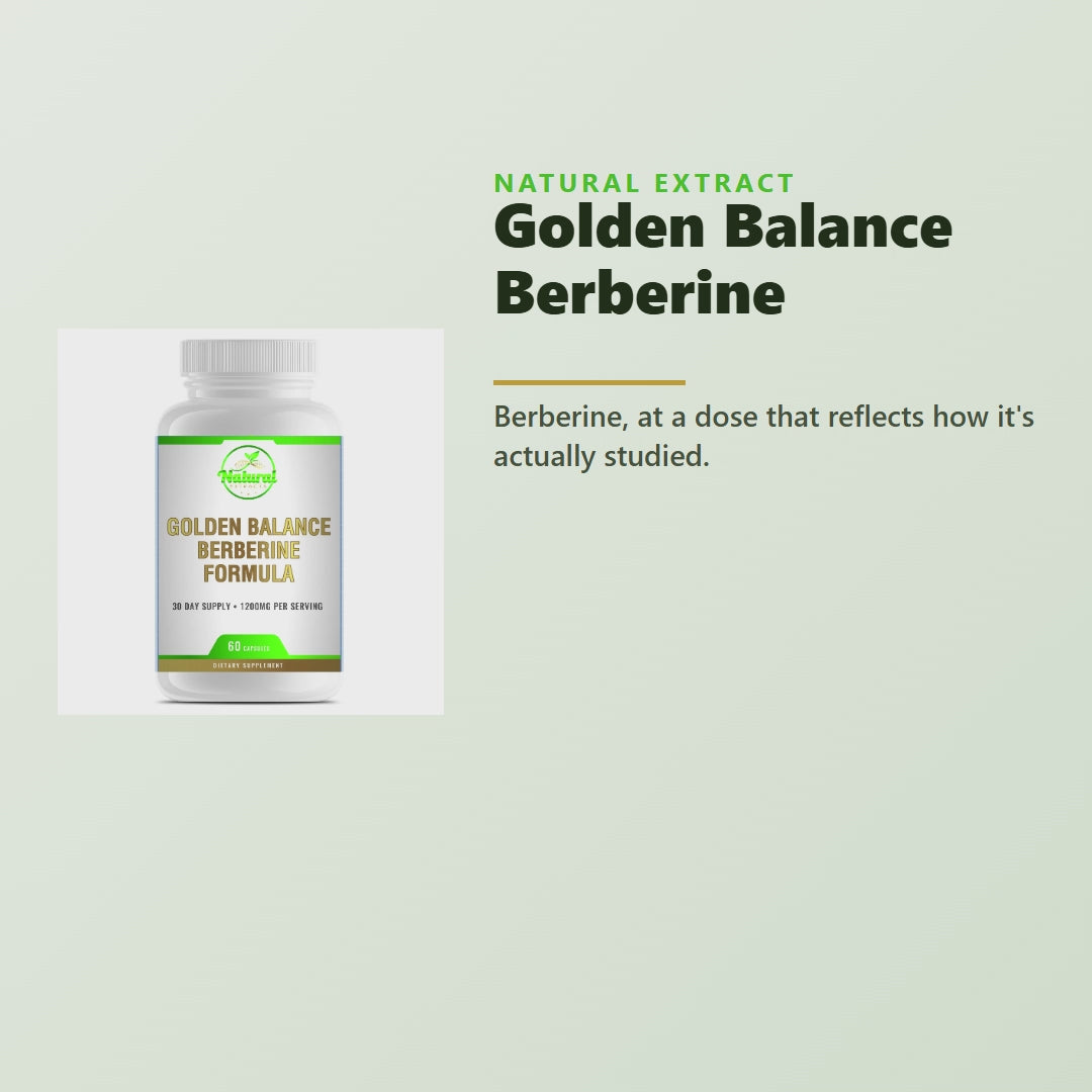 Golden Balance Berberine Formula product video - 1200 mg berberine daily, 60 capsules