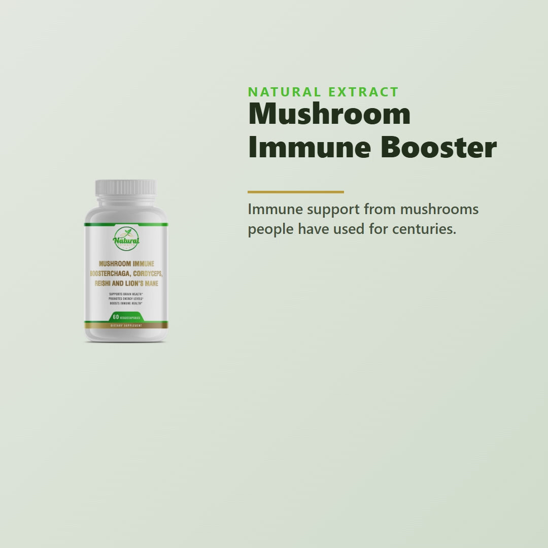 Natural Extract Mushroom Immune Booster product video - reishi and cordyceps immune support