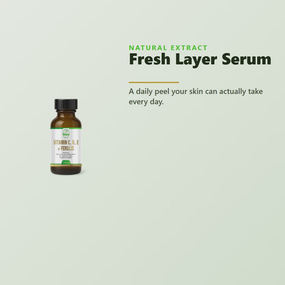 Natural Extract Fresh Layer Serum product video - all-natural ferulic vitamin C and E daily peel