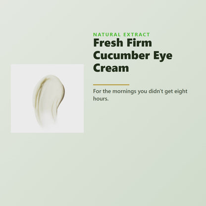 Natural Extract Fresh Firm Cucumber Eye Cream product video - all-natural cooling botanical eye cream