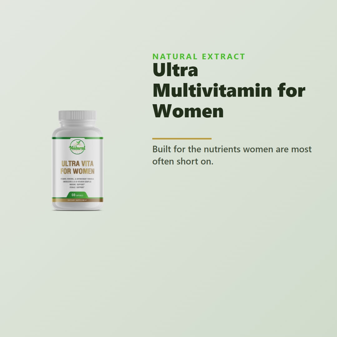Natural Extract Ultra Multivitamin for Women product video - daily womens multivitamin